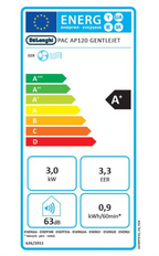Climatiseur Mobile De'Longhi PACAP120 GentleJet – 12000 BTU, Classe A+, R290, GentleJet 180°