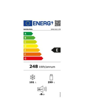 Kühl-Gefrierkombination unten Whirlpool SP408102FR – Einbaugerät 194 cm