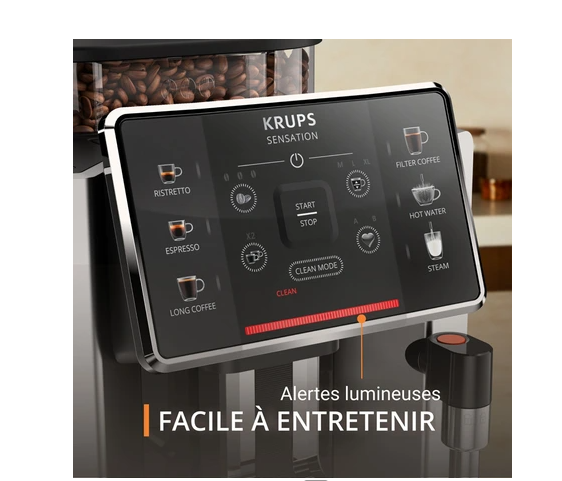 Cafetera automática Krups Sensation EA910E10 Gris
