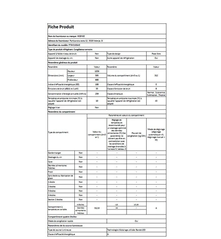 Hisense FT3K310SAIE FreshFit stainless steel upright freezer
