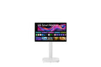 Écran LG 32U889SA-W, moniteur Smart 32" UHD 4K IPS avec support inclinable et batterie intégrée, affichage clair et moderne