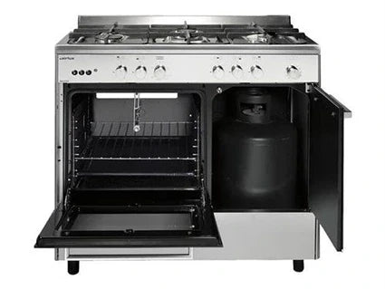 Airlux AA9PCGIX2 Butamax Range Cooker - Butanette 90cm Gas Black Stainless Steel