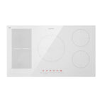 Placa de inducción KLARSTEIN Placa de cocción - Delicatessa 90 Hybrid - Placa vitrocerámica - 7400W - Temporizador - Blanca