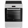 Beko 72 l induction range cooker, 3 burners, white FSE68302MWC