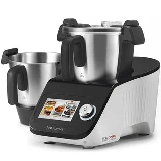 Naturamix multifunctional food processor with built-in scale and touchscreen + extra bowl included, food processor + bowl