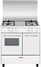 Glem white gas range cooker with 4 burners, 80 x 50 cm