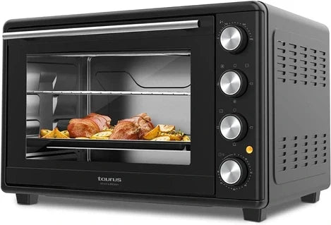 White And Brown Countertop Mini Oven Taurus Horizon 45 – 45 L – 2000 W – Multifunction with Rotisserie