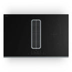 Kochfeld mit integrierter Abzugshaube KLARSTEIN Verosteel Induktionskochfeld mit integrierter Abzugshaube 80 cm elegant minimalistisch 8400 W Schwarz