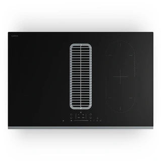 Hob with integrated extractor KLARSTEIN Verosteel elegant minimalist 80 cm induction hob with integrated extractor, 8400 W, Black