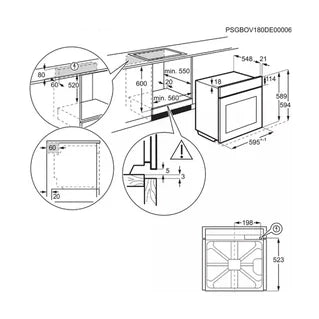 Electrolux Einbaubackofen Multifunktions-Einbaubackofen 72l 60cm Pyrolyse EOF6P46V1