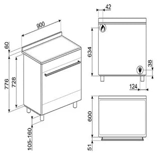 Smeg BG91N2 range cooker