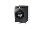 Lavadora de carga frontal Samsung WW80T554DAX