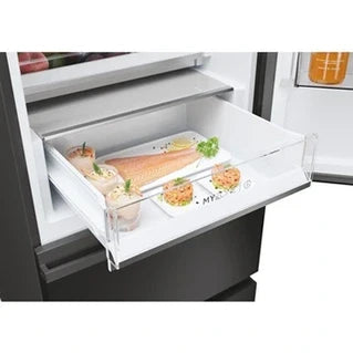Haier single-door refrigerator, combined refrigerator-freezer - 3D 60 Series 5 HTW5618ENPT - Energy class E - 360 L - 185 X 59,5 X 66,7 Cm - Black
