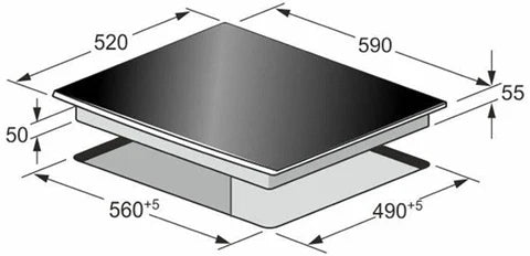 Kaiser induction hob - KCT 6730 FIG - 60cm - Free Zone - POWER Induction Boost