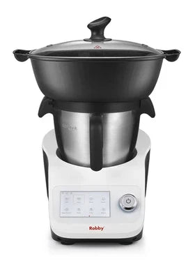 Robby multifunction food processor with integrated scale and touchscreen