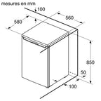 Bosch Bar-Gefrierschrank Serie 2 Unterbau-Gefrierschrank 85 x 56 cm Weiß GTV15NWEB