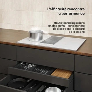 Hob with integrated extractor KLARSTEIN Velaire induction hob with integrated extractor, 4 zones, 7400W, 80cm, touch slider, timer