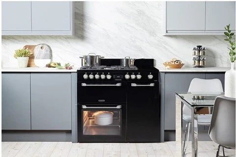 Leisure CUISINEMASTER PRO 100cm Gas- und Glaskeramik-Kochfeld, Schwarz - PR100F560K