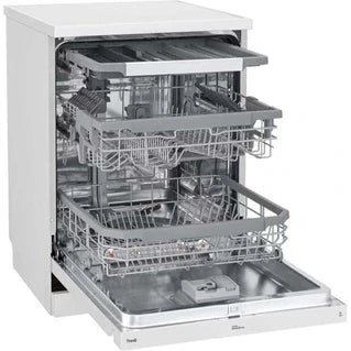 Lavavajillas de libre instalación Lg - Lavavajillas 3, DF365FWS, Blanco, An:60cm, Al:85cm,