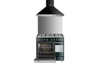 Cocina Smeg ESTÉTICA CLÁSICA 90cm MIXTA ACERO INOXIDABLE NEGRO BRILLANTE - SCB92MN8