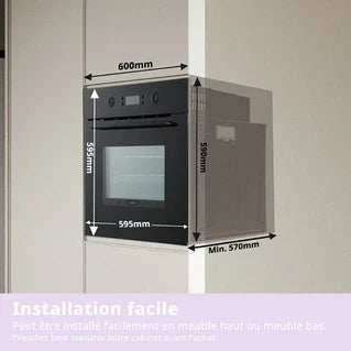 Horno empotrado Comfee Horno empotrado multifunción negro de 72 L CBO65P80E0-BK