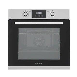 Linarie Einbaubackofen Glatte Emaille LABO73MX2 73 Liter Multifunktion 2 Backbleche Schwarzglas-Edelstahl