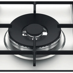 Table de cuisson Whirlpool GMWL 758/IXL en acier inoxydable avec 4 zones de cuisson.