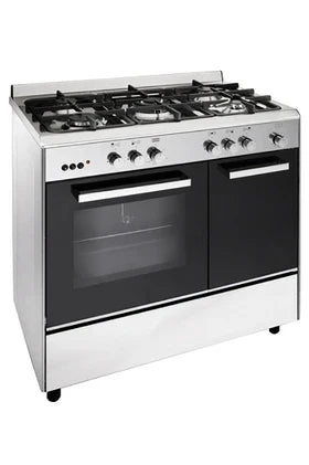 Airlux AA9PCGIX2 Butamax Range Cooker - Butanette 90cm Gas Black Stainless Steel