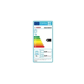 Horno empotrable Bosch Horno multifunción integrable 71l 60cm pirólisis blanco HBA572BW3F