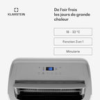 Climatiseur Mobile Klarstein 12000 BTU – Classe A+, R290, SEER 13, Silencieux 63 dB