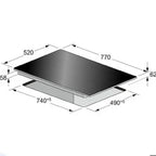 Kaiser induction hob - KCT 777 - 77 cm - 5 zones - barbecue and Teppan Yaki function