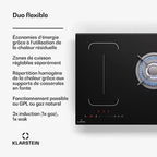 KLARSTEIN MultiChef induction hob, induction and gas cooktop, 5 zones