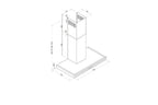 Wandhaube Silverline TEA matt schwarz 90 cm
