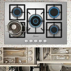 Encimera de gas Gurari - - FQ755VTGC - 75 cm - 4,0 KW WOK - Acero inoxidable