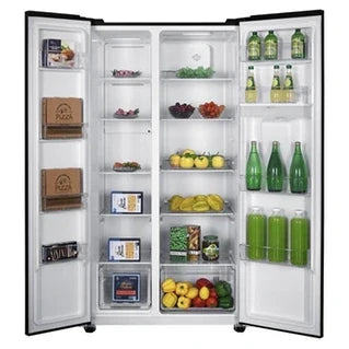 Gedtech multi-door refrigerator, American-style GSBS510BL 510L (324L + 181L) – No Frost, Black