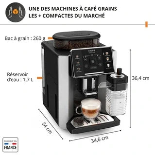 Krups Sensation Lait EA912HF1 Kaffeemaschine Anthrazitgrau + Wartungskit