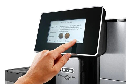 Delonghi Kaffeemaschine mit Mahlwerk PRIMADONNA SOUL ECAM610.74.MB METALL UND SCHWARZ