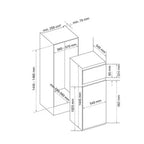 Airlux ARI200DA Kühl-Gefrierkombination oben - Einbau - 145 cm