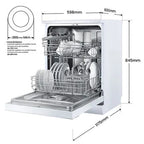 Comfee CDWEF1435EW freestanding dishwasher, 14 place settings, 60 cm