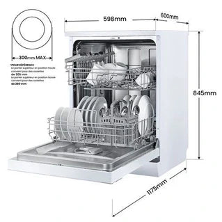 Comfee CDWEF1435EW freestanding dishwasher, 14 place settings, 60 cm