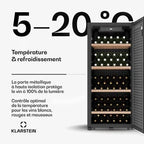 Vinoteca de servicio KLARSTEIN Cellar Max 114 botellas Compresor 238 L 5 - 20 °C