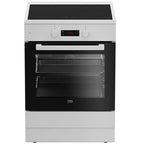 Beko 72 l induction range cooker, 3 burners, white FSE68302MWC