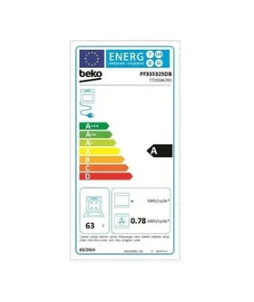 Beko Gasherd 159l 7 Flammen Schwarz pf335325db