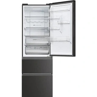 Haier single-door refrigerator, combined refrigerator-freezer - 3D 60 Series 5 HTW5618ENPT - Energy class E - 360 L - 185 X 59,5 X 66,7 Cm - Black