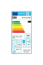 Secadora de bomba de calor Beko de carga frontal de 7 kg - dh7512ca0w