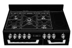 Leisure CUISINEMASTER PRO 100cm Gas- und Glaskeramik-Kochfeld, Schwarz - PR100F560K