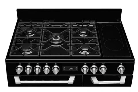 Leisure CUISINEMASTER PRO 100cm Gas- und Glaskeramik-Kochfeld, Schwarz - PR100F560K