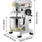 Robot de repostería Vevor multifunción, robot de cocina de acero inoxidable, 16 L, 500 W