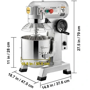 Robot de repostería Vevor multifunción, robot de cocina de acero inoxidable, 16 L, 500 W
