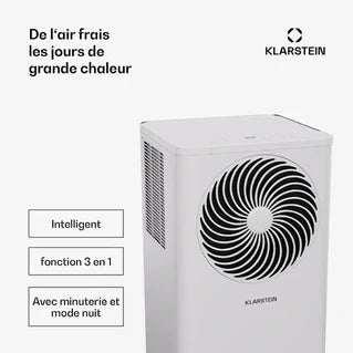Klimaanlage mobil KLARSTEIN Aero Ring 9K Mobile Smart Klimaanlage 9000 BTU für max. 31 m² mit Sprachsteuerung Weiß